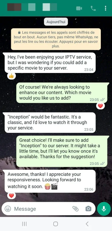 Customer WhatsApp conversation 5